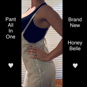 Honey Belle Jumper All-in-one pant suit stripe